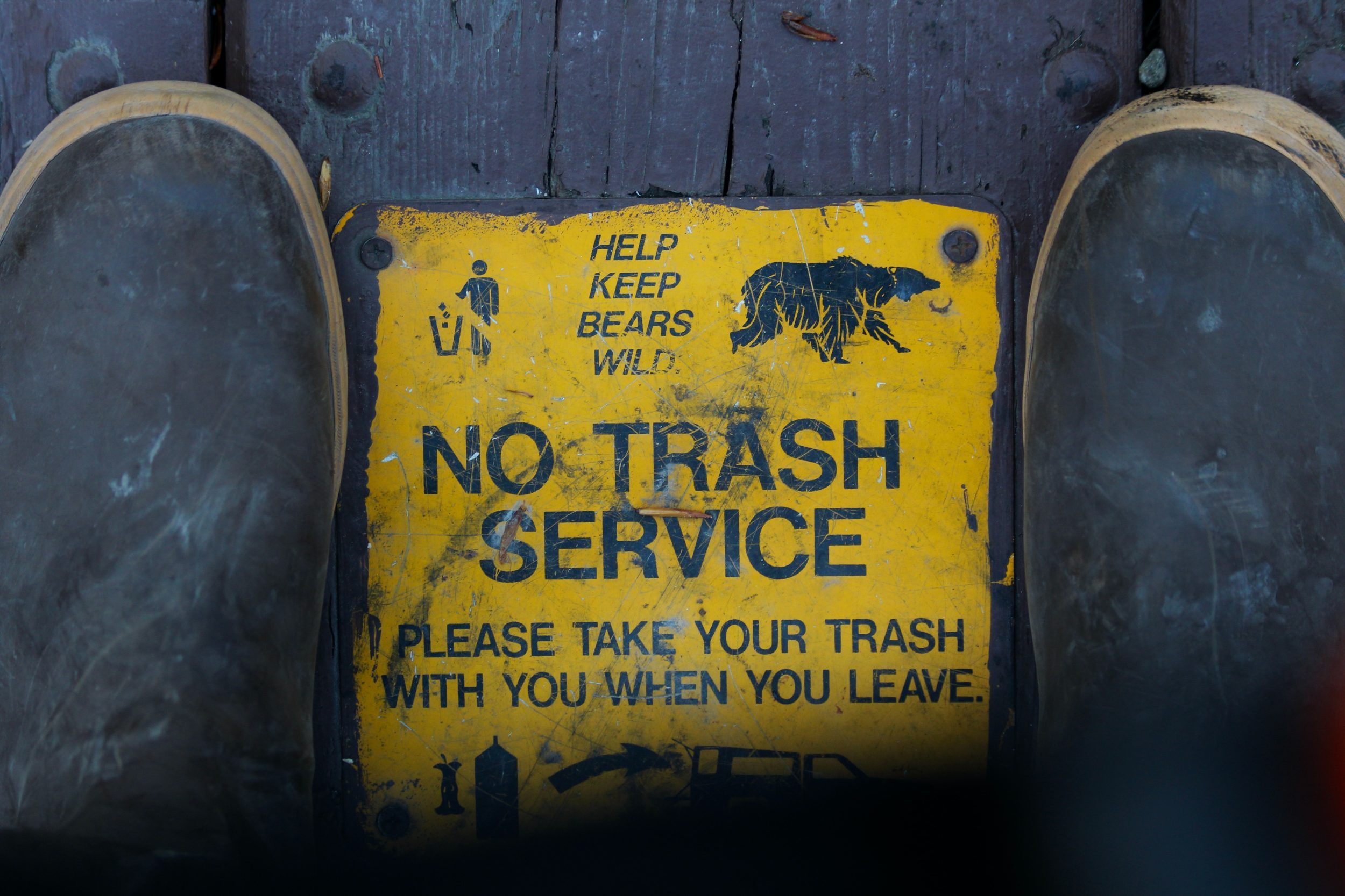 Please – No Trash in Johnson Cabin Garage